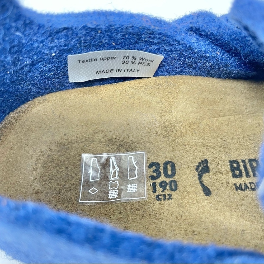 NEW Birkenstock Zermatt Blue Wool Shoes Size C12 /30 - Picture 9 of 10